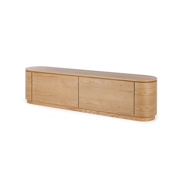 Akita Natural Oak Tv Stand (Oak Top) (L180 D35 H45CM)
