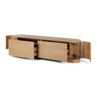 Akita Natural Oak Tv Stand (Oak Top)
