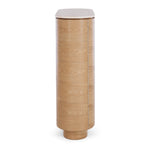 Akita Natural Oak Bar Cabinet (Travertine Top) (W90 D35 H110CM)