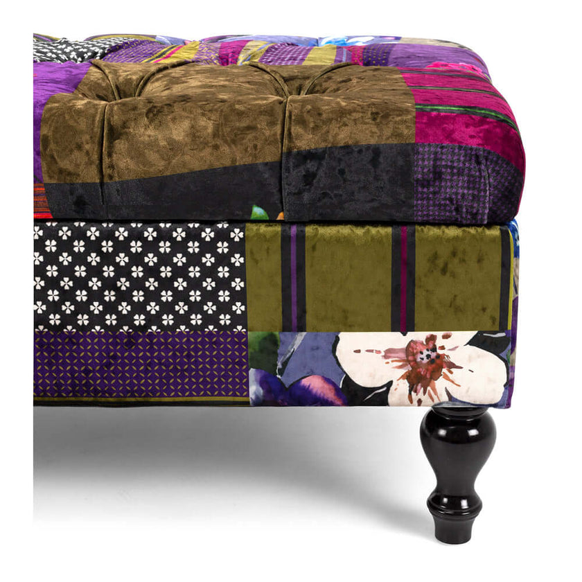 Patchwork Storage Ottoman