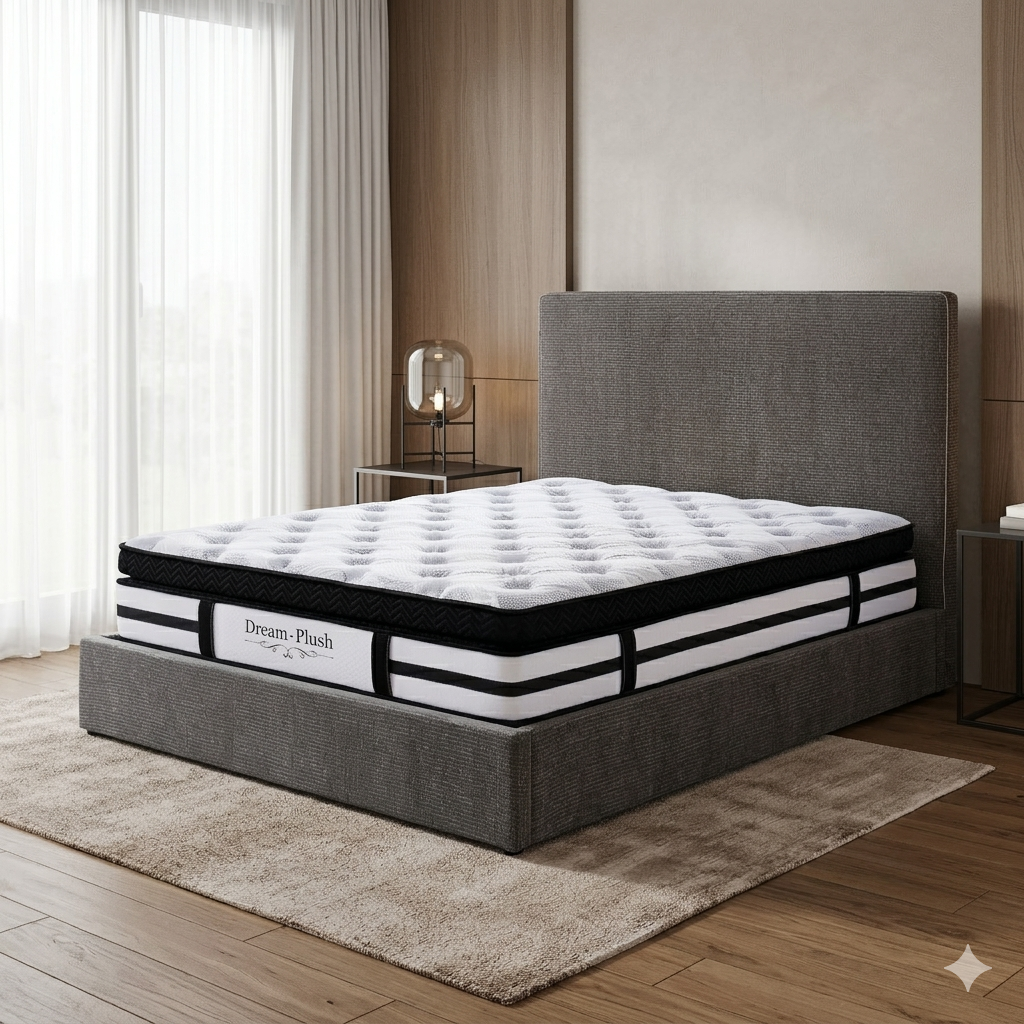 Picton Bed with Dream Plush Mattress- King