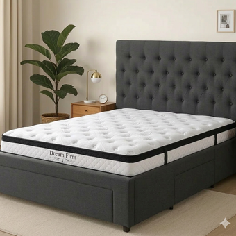 Luna Bed with Dream Firm Mattress- Queen