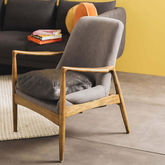 Steiner Armchair FULL Canvas Charcoal