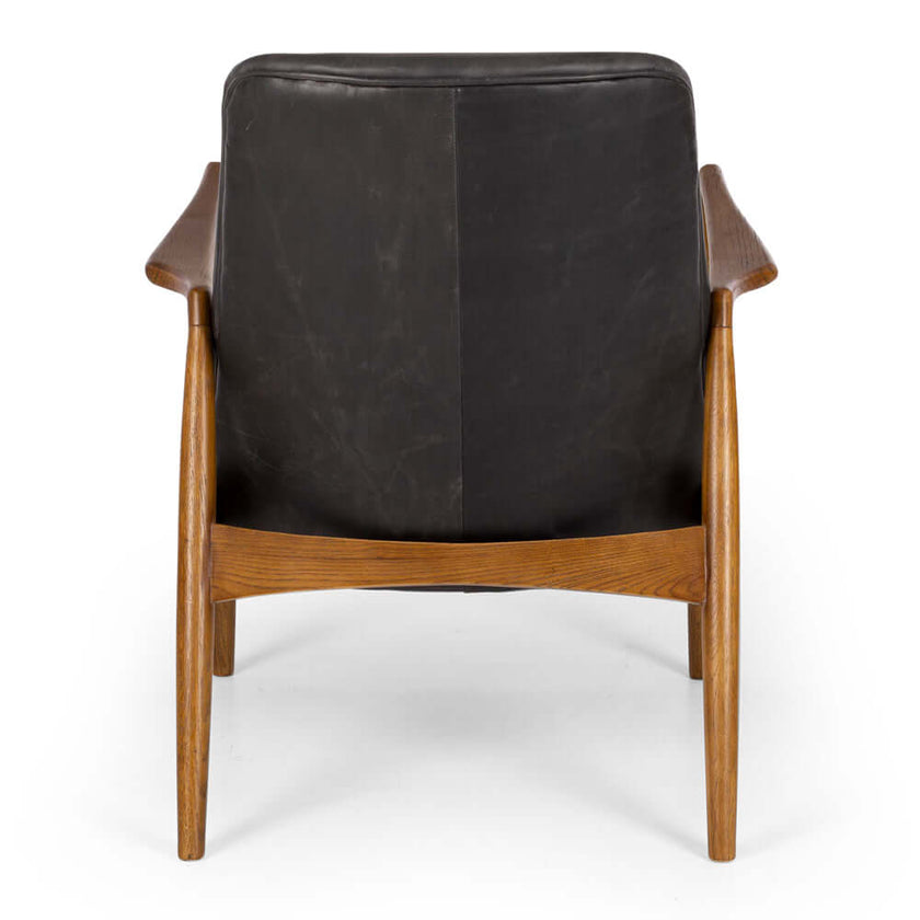 Steiner Armchair Black Wax Leather