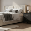 Black Alice 2 Drawer Bedside (W540 D420 H600mm)