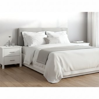 White Alice 2 Drawer Bedside (W540 D430 H600mm)