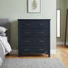 Black Alice 5 Drawer Tallboy (W860 D440 H1050mm)
