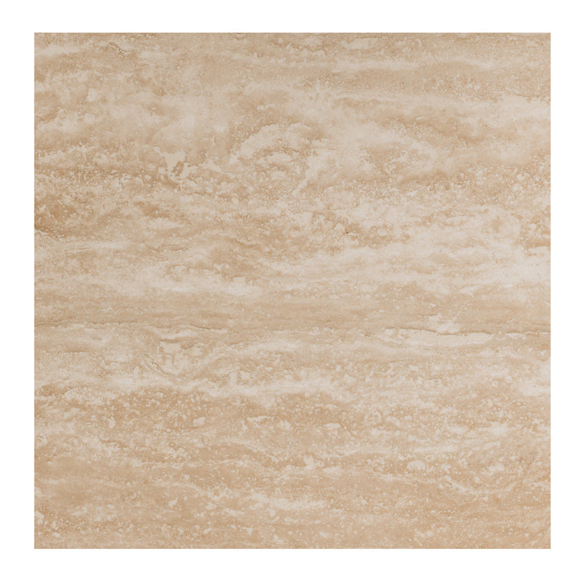 Rho Travertine Top Coffee Table 85rd (Natural Oak Base)