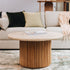 Rho Travertine Top Coffee Table 85rd (Natural Oak Base)