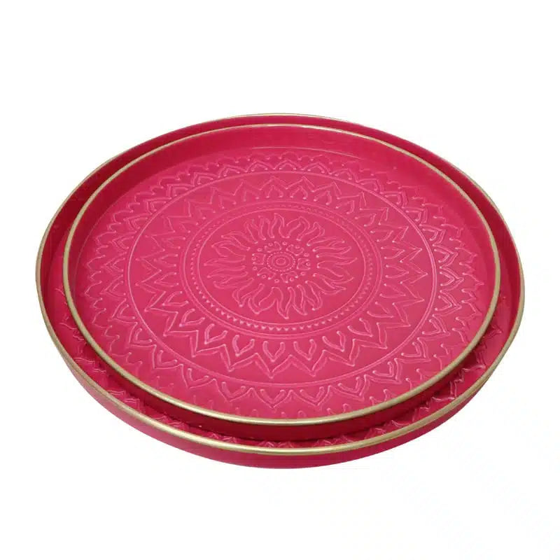 Rangoli Tray - Medium- Pink