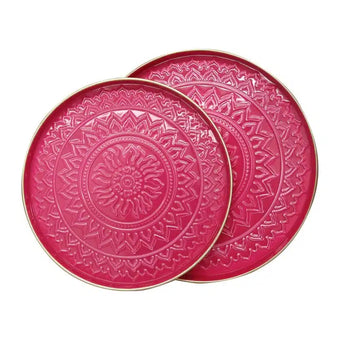 Rangoli Tray - Large - Pink
