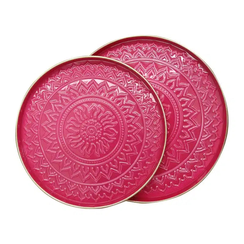 Rangoli Tray - Medium- Pink