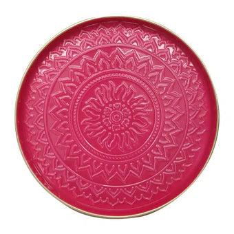 Rangoli Tray - Large - Pink
