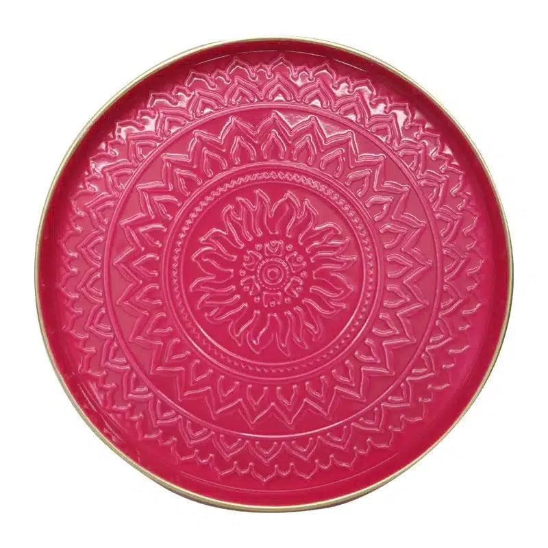 Rangoli Tray - Medium- Pink