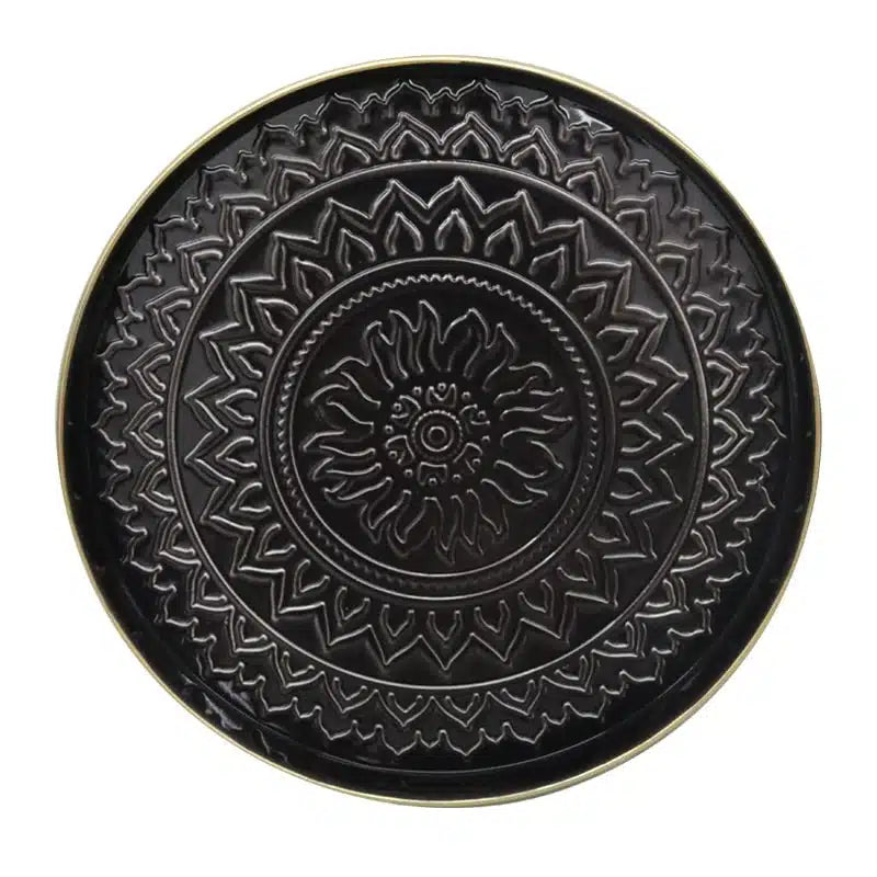 Rangoli Tray - Medium- Black