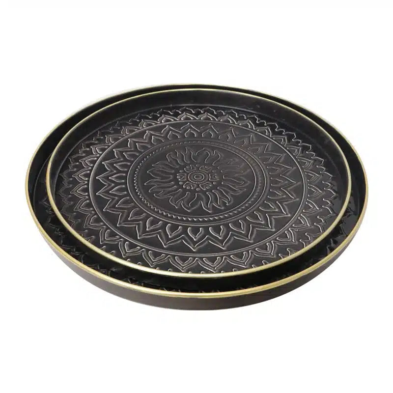 Rangoli Tray - Medium- Black