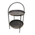 Two Tier Rangoli Stand- Black