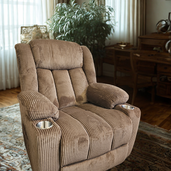 Espresso Ease Heat Massage Recliner Lift Up Chair