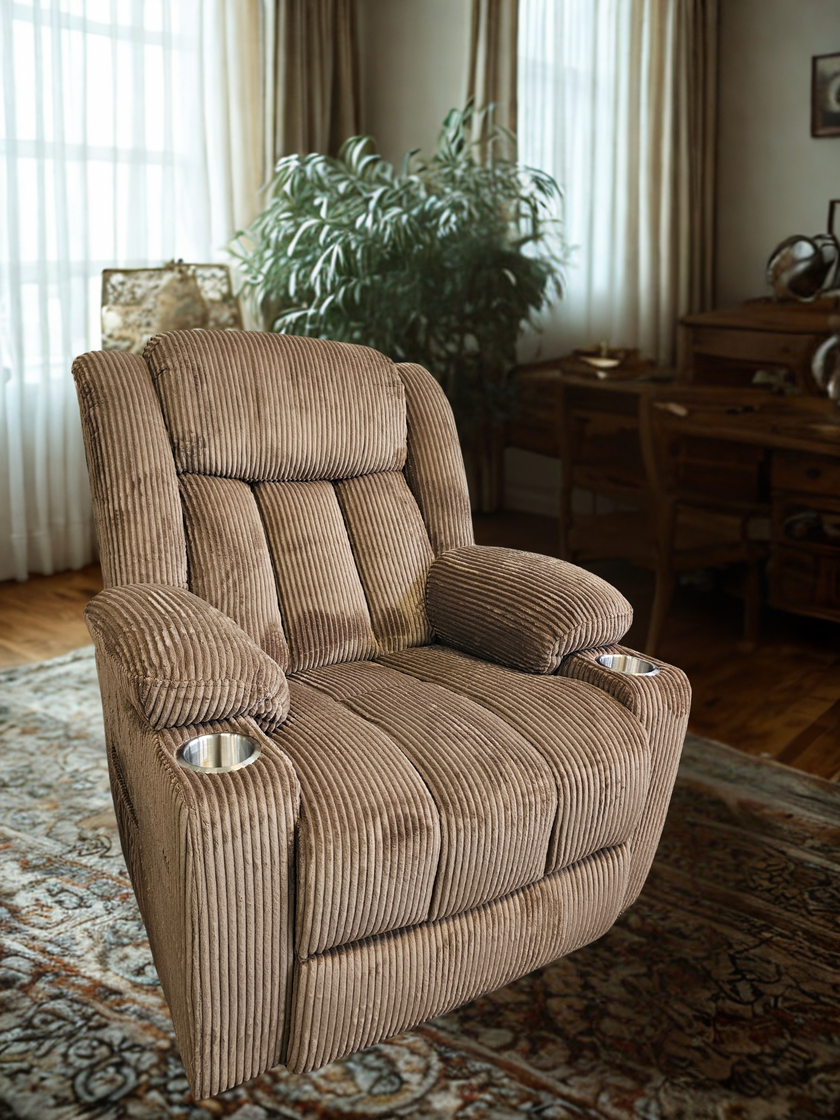 Espresso Ease Heat Massage Recliner Lift Up Chair