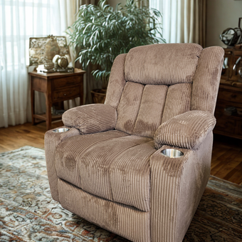 Espresso Ease Heat Massage Recliner Lift Up Chair