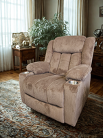 Espresso Ease Heat Massage Recliner Lift Up Chair
