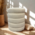 Ollie Boucle Storage Ottoman- Round