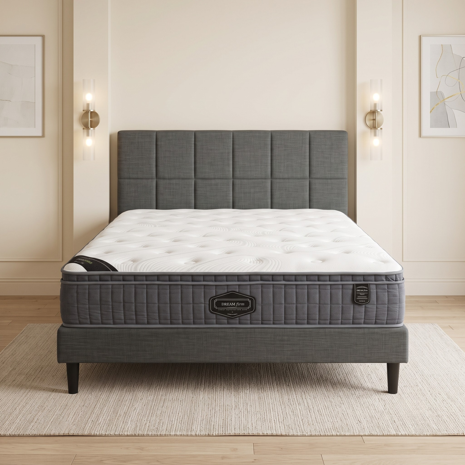 Arizona Bed with Dream Firm Mattress-Queen