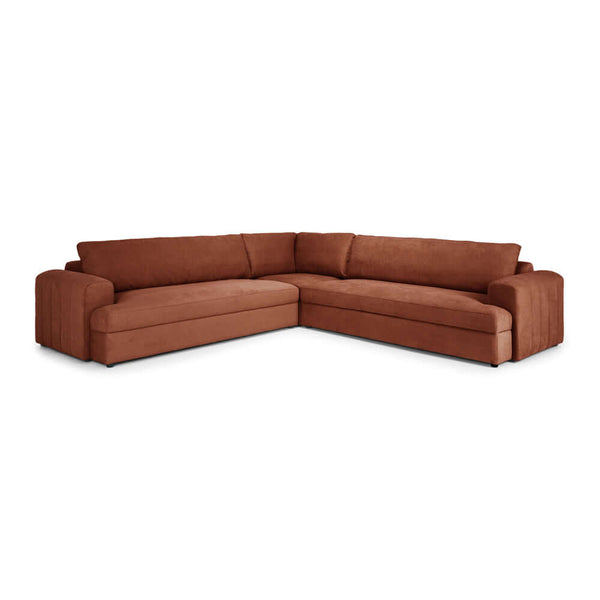 Gotto Corner Sofa Caramel (W296x296 D104 H77 SH42CM)