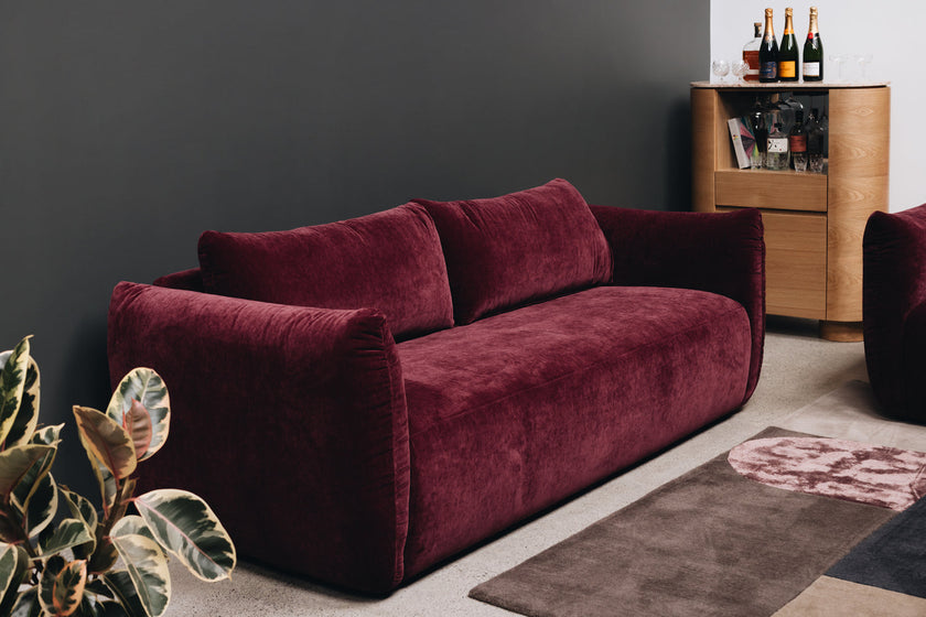 Grace 3 Seater Sofa - Claret