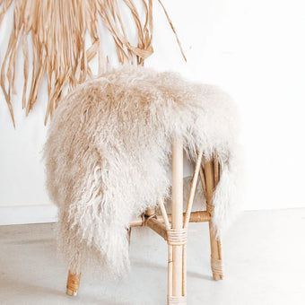 Tibetan Curl Sheepskin Natural 60x100cm