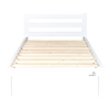 White Alice King Single Bed (L2020 W1040 H800/360mm head/footer, Inner L1950, W930mm)
