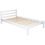 White Alice King Single Bed (L2020 W1040 H800/360mm head/footer, Inner L1950, W930mm)