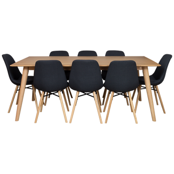 Nordik-9-pce-190-Table-8-mesa-Black-Chairs-Kit