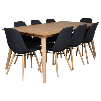 Nordik-9-pce-190-Table-8-mesa-Black-Chairs-Kit