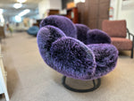New York Swivel Occasional Chair -Purple