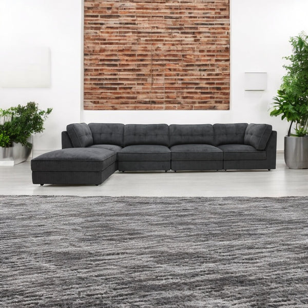 Orlando 5 Piece Modular Sofa - Black