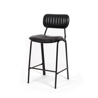 Datsun Barstool Vintage Black PU