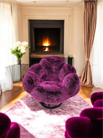 New York Swivel Occasional Chair -Purple