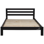 Black Alice Queen Bed Frame (L2130 W1640 H800/360mm head/footer, Inner L2060, W1530mm)