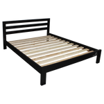 Black Alice Queen Bed Frame (L2130 W1640 H800/360mm head/footer, Inner L2060, W1530mm)