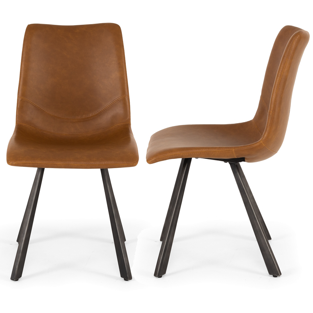 Rustic Chair Vintage Cognac Pu