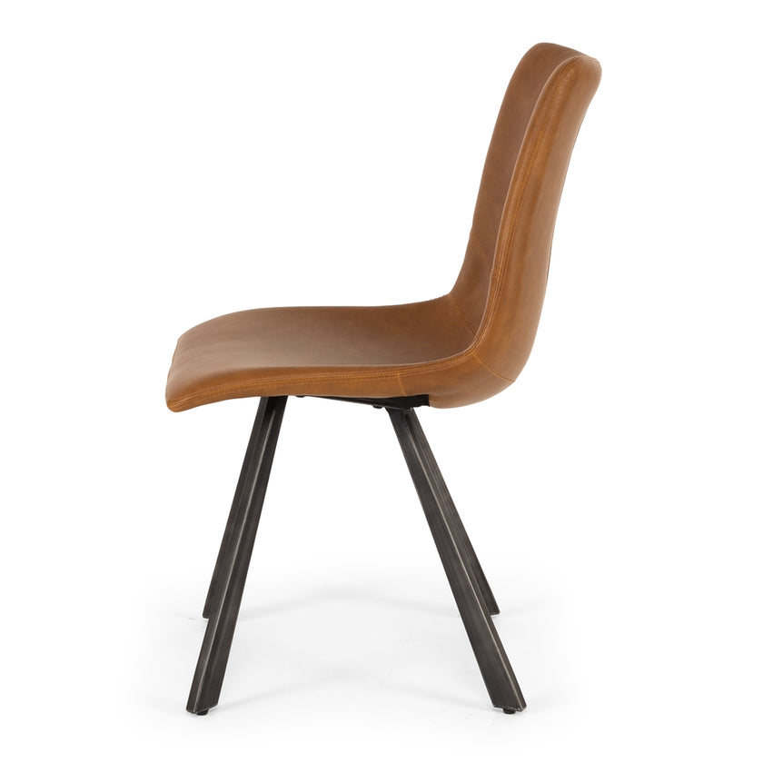 Rustic Chair Vintage Cognac Pu - Ass
