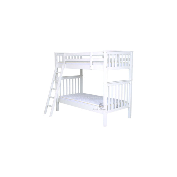Sammie Bunk With 2x Bonny Single -White
