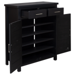 Black Alice Shoe Cabinet (W800 D400 H1000mm)