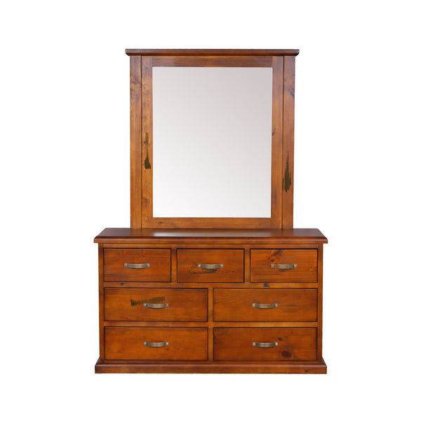 Settler 7 Drawer Dresser With Mirror (W1380 x D450 x H1940)