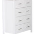 Tina 5 Drawer Tallboy- White