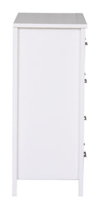 Alice 5 Drawer Tallboy- White (W860 D440 H1060mm)
