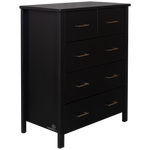 Black Alice 5 Drawer Tallboy (W860 D440 H1050mm)