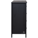 Black Alice 5 Drawer Tallboy (W860 D440 H1050mm)