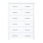 Maestro 8 Drawer Tallboy White (W900 D400 H1300 mm)